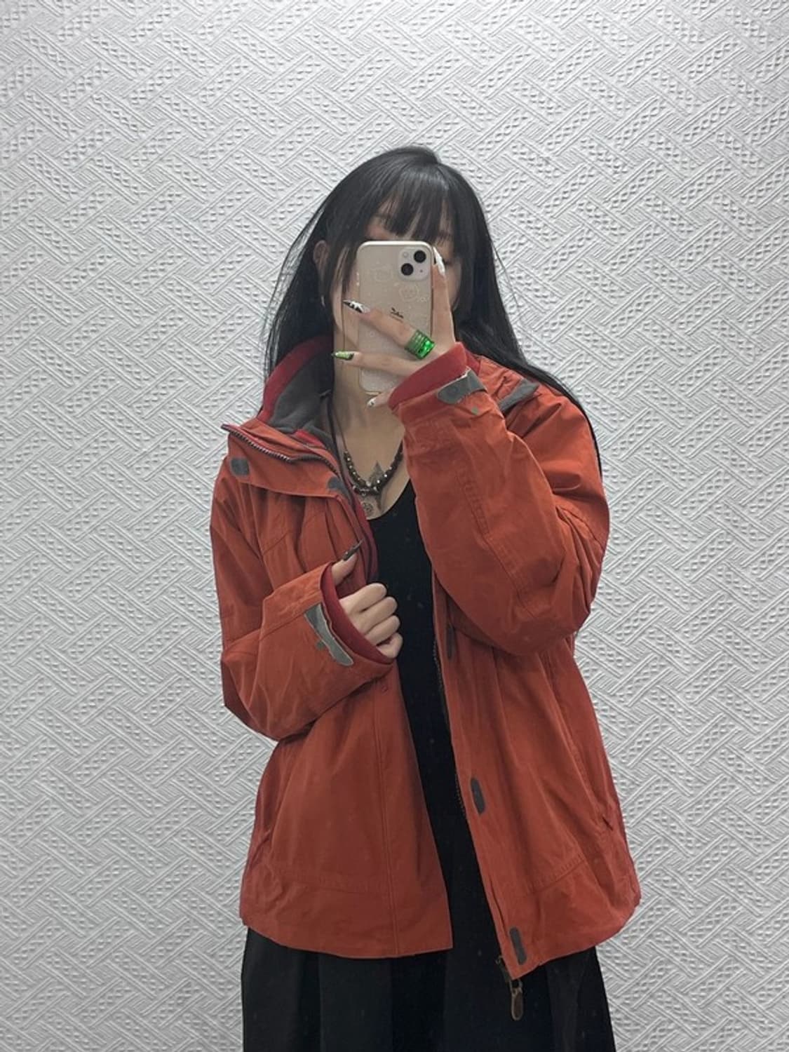 팀버랜드 빈티지 오렌지브라운 바람막이 자켓 S C08604 상품이미지1