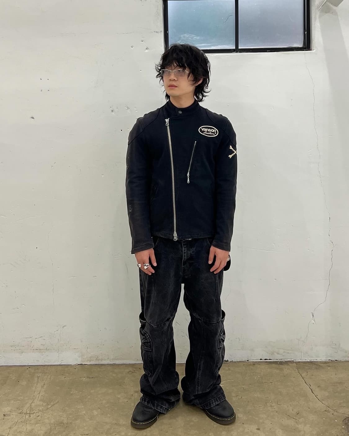 Vanson Leathers multi zip skull biker jk 상품이미지3