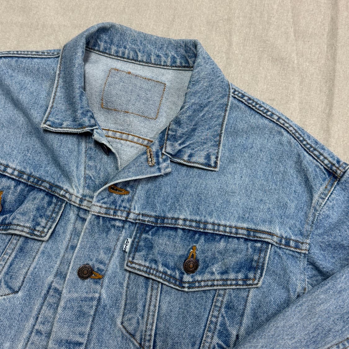 리바이스 90s usa 빈티지 화이트탭 크롭 데님자켓 100 상품이미지1