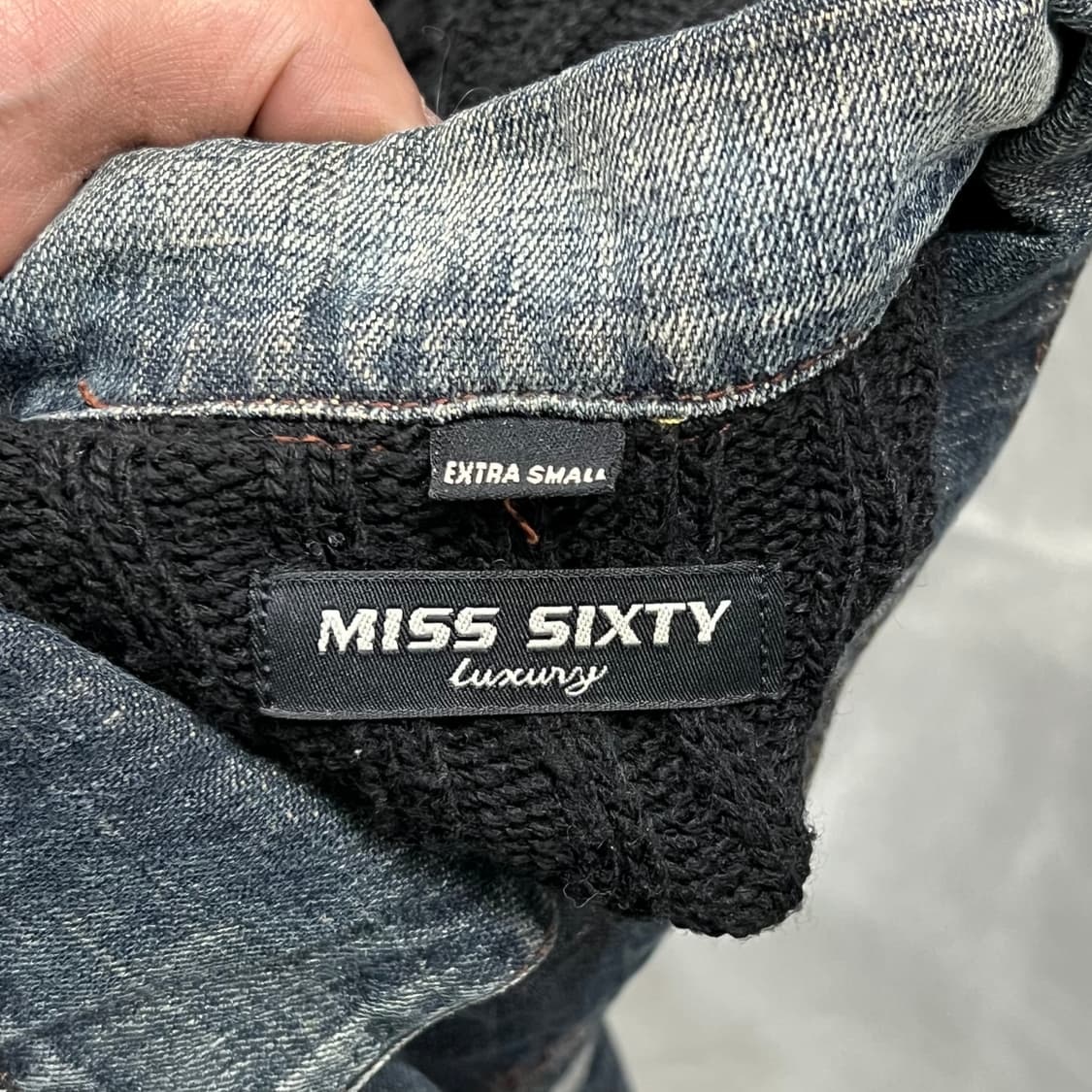  미스식스티 니트 배색 트러커 자켓 y15585 상품이미지6