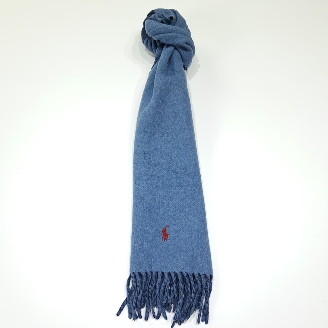 MX527 폴로 00s 이태리판 울면 양면 라이트블루네이비 머플러 목도 상품이미지5