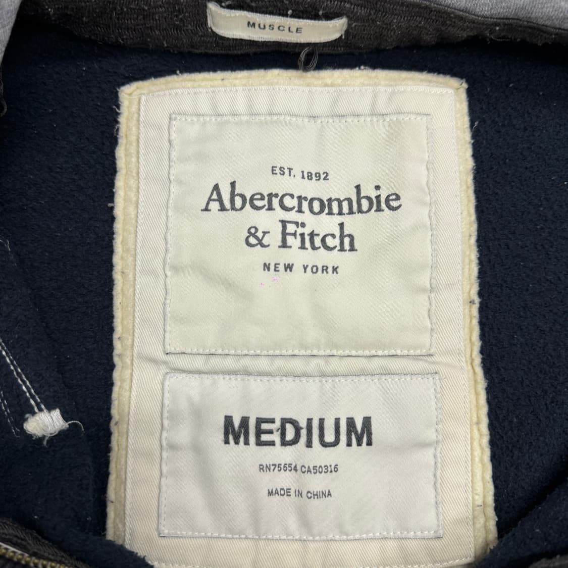 아베크롬비 Y2K 아치로고 후드집업 네이비 상품이미지6