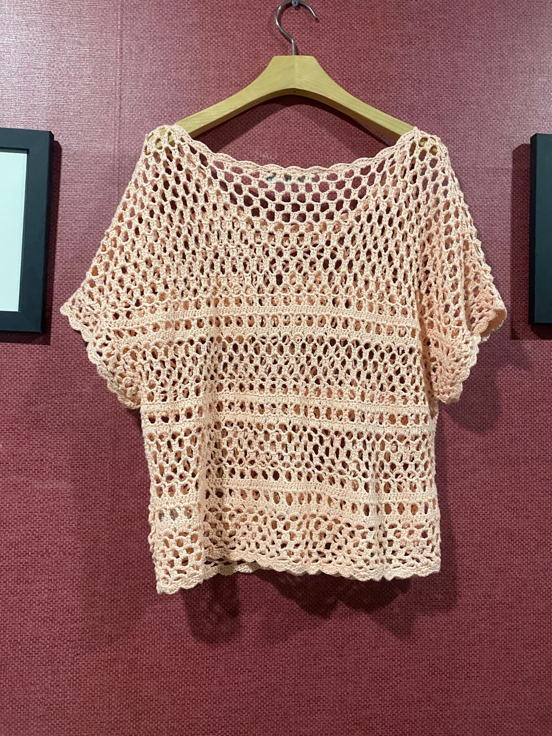 Joky gal 크로셰 뜨개질 상의 M 상품이미지3