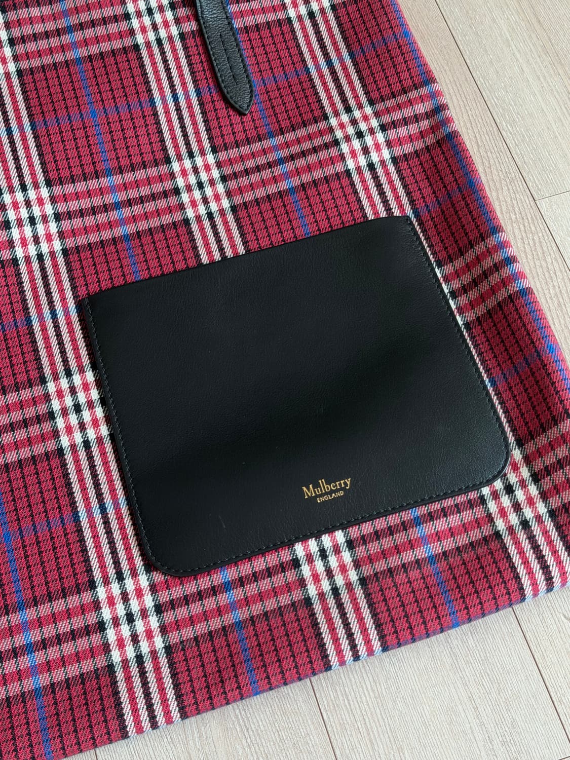 체크 패턴 토트백 상품이미지5