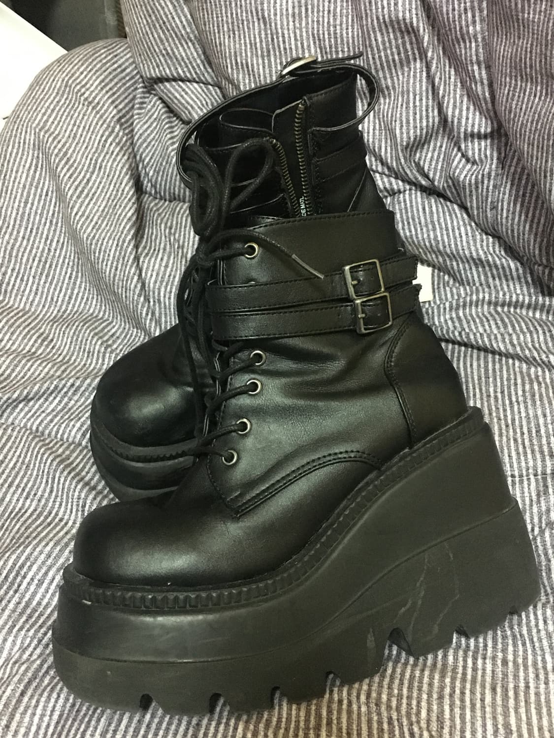 데모니아 검정 플랫폼 슈즈 240 상품이미지3