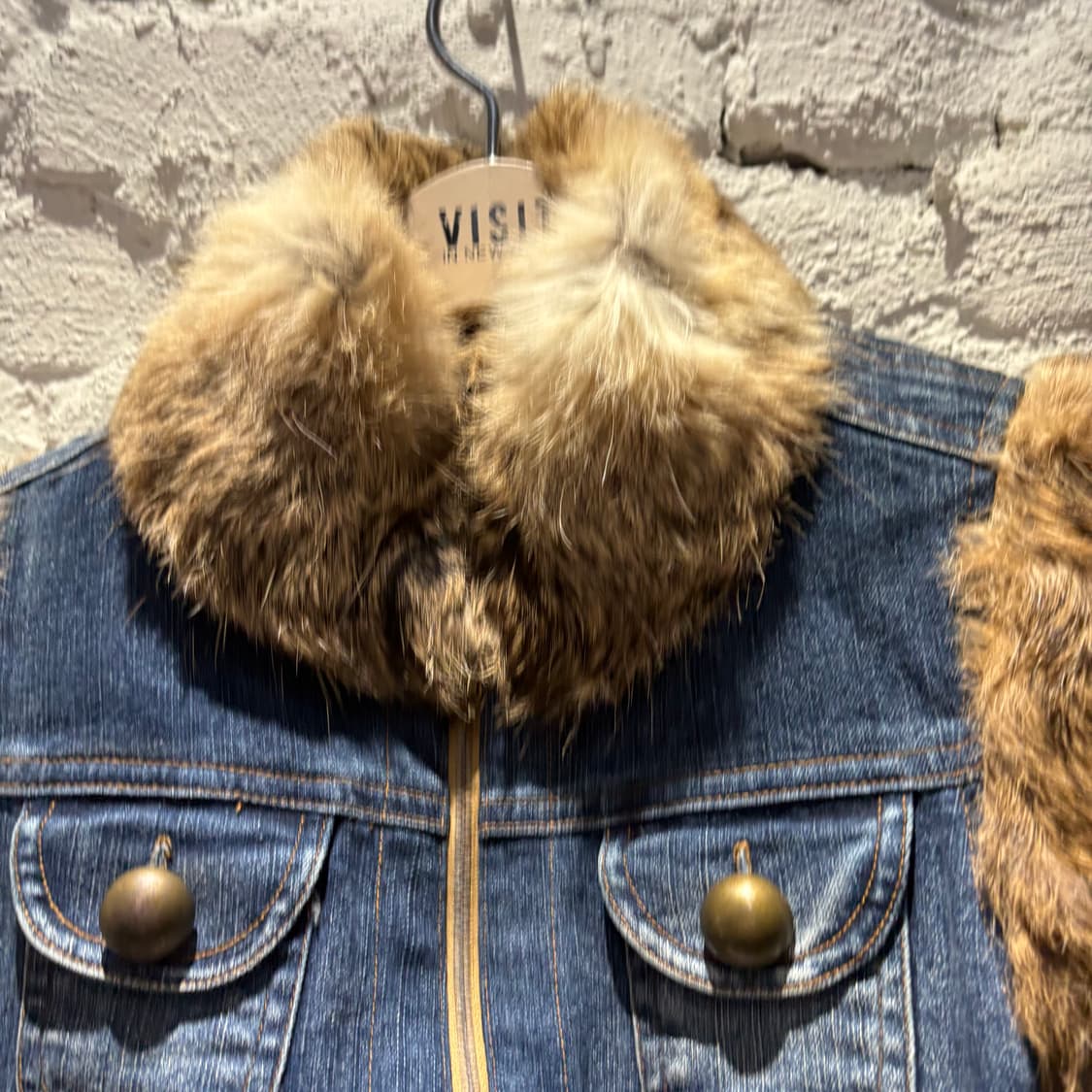 6포켓 빈티지 토끼털 데님 베스트 상품이미지3