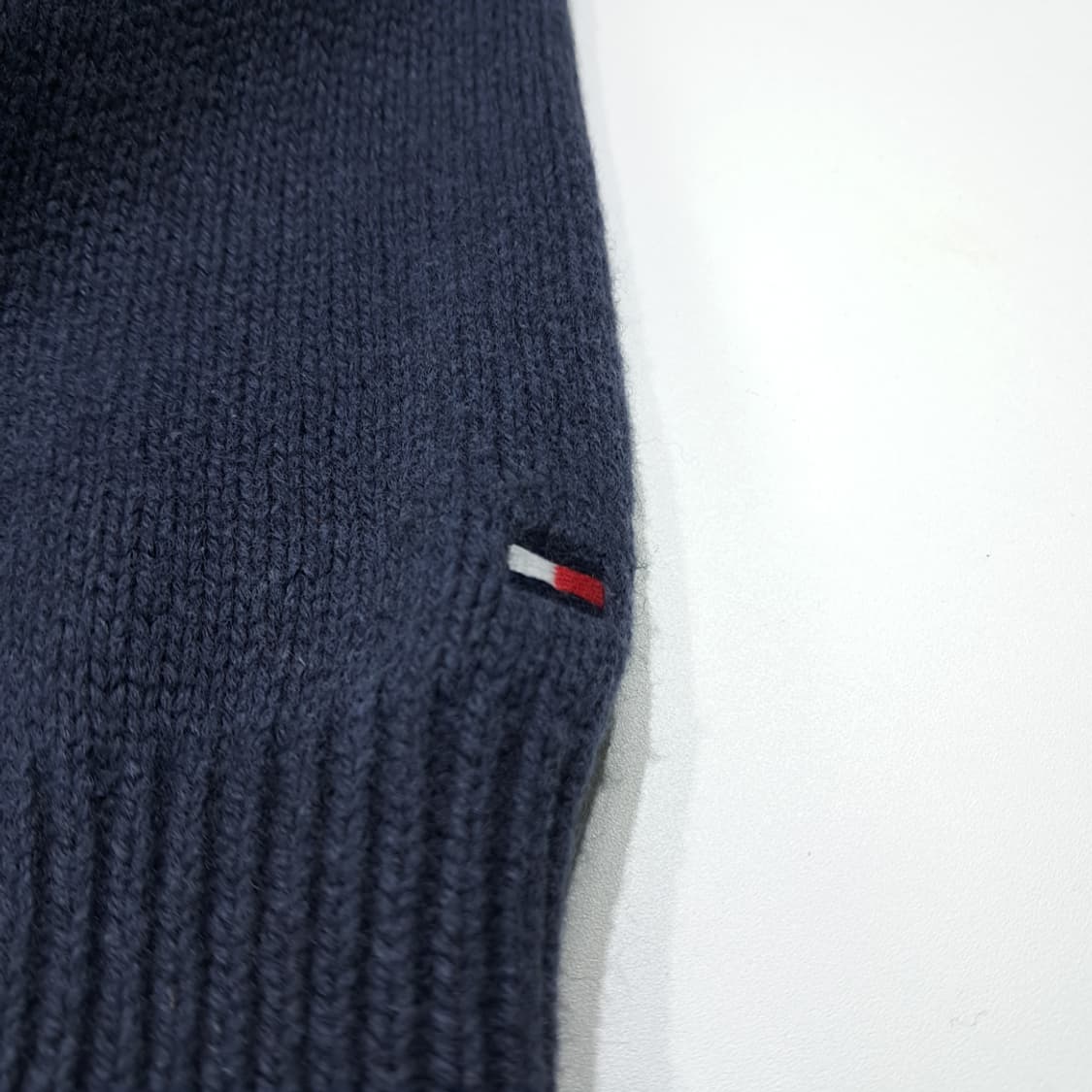 CL047 L 타미힐피거 코튼/아크릴/울 혼방 유틸리티 하이넥 하프버튼 상품이미지6