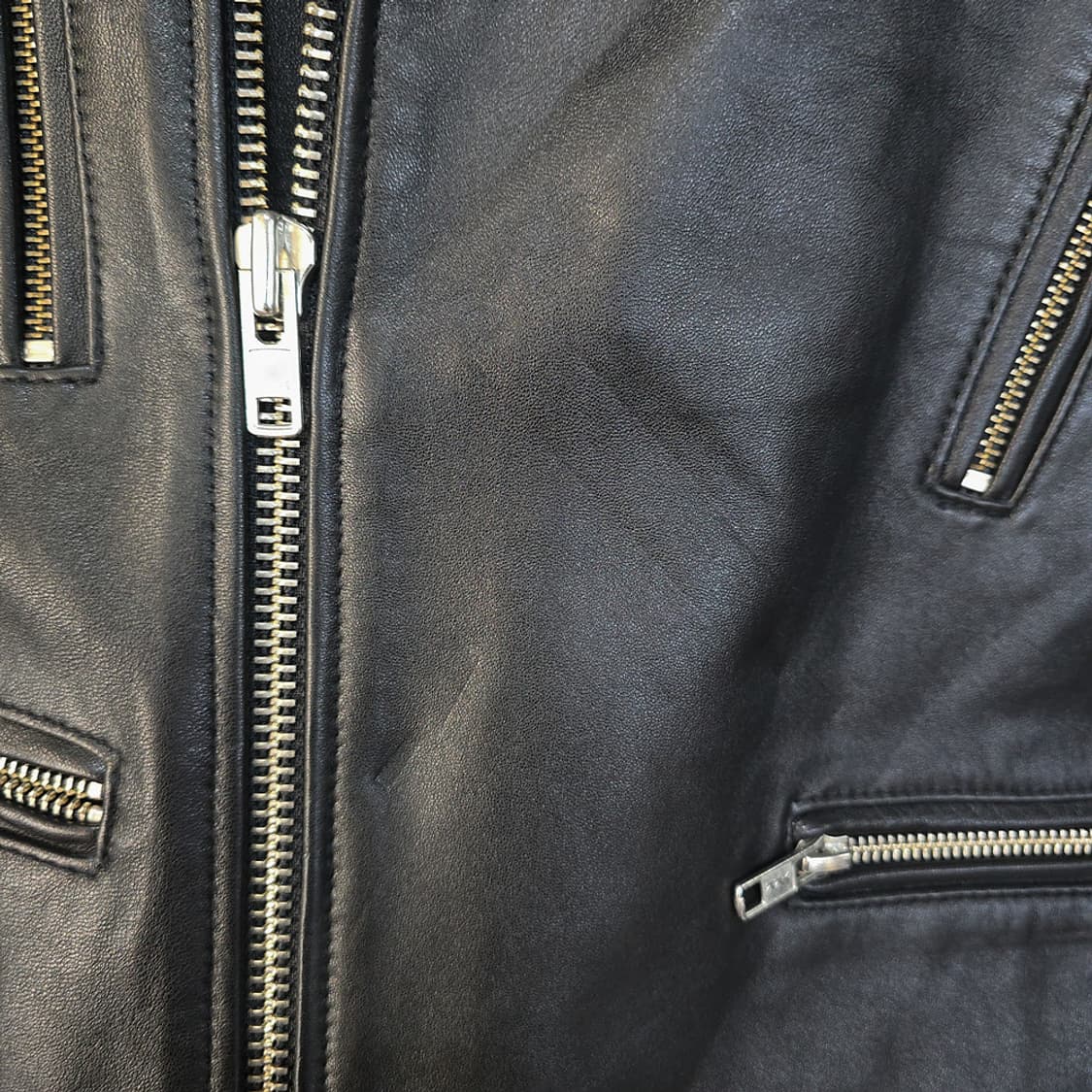 비바스튜디오(vivastudio) 램스킨 라이더 가죽자켓 블랙 S 상품이미지7