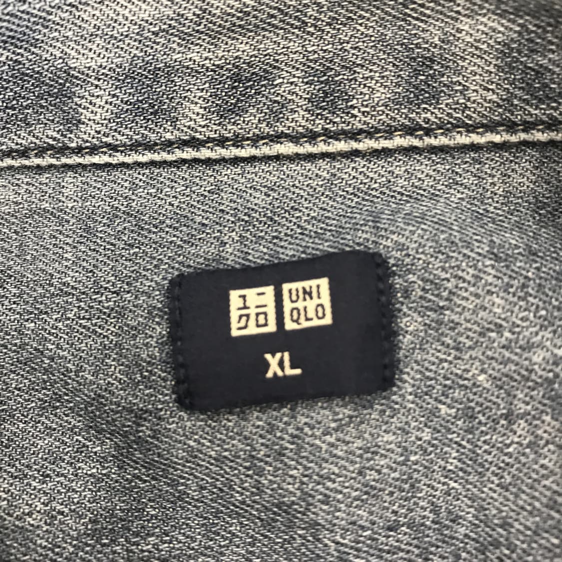 유니클로 샴브레이 데님 워크셔츠 중청 [XL] 상품이미지4