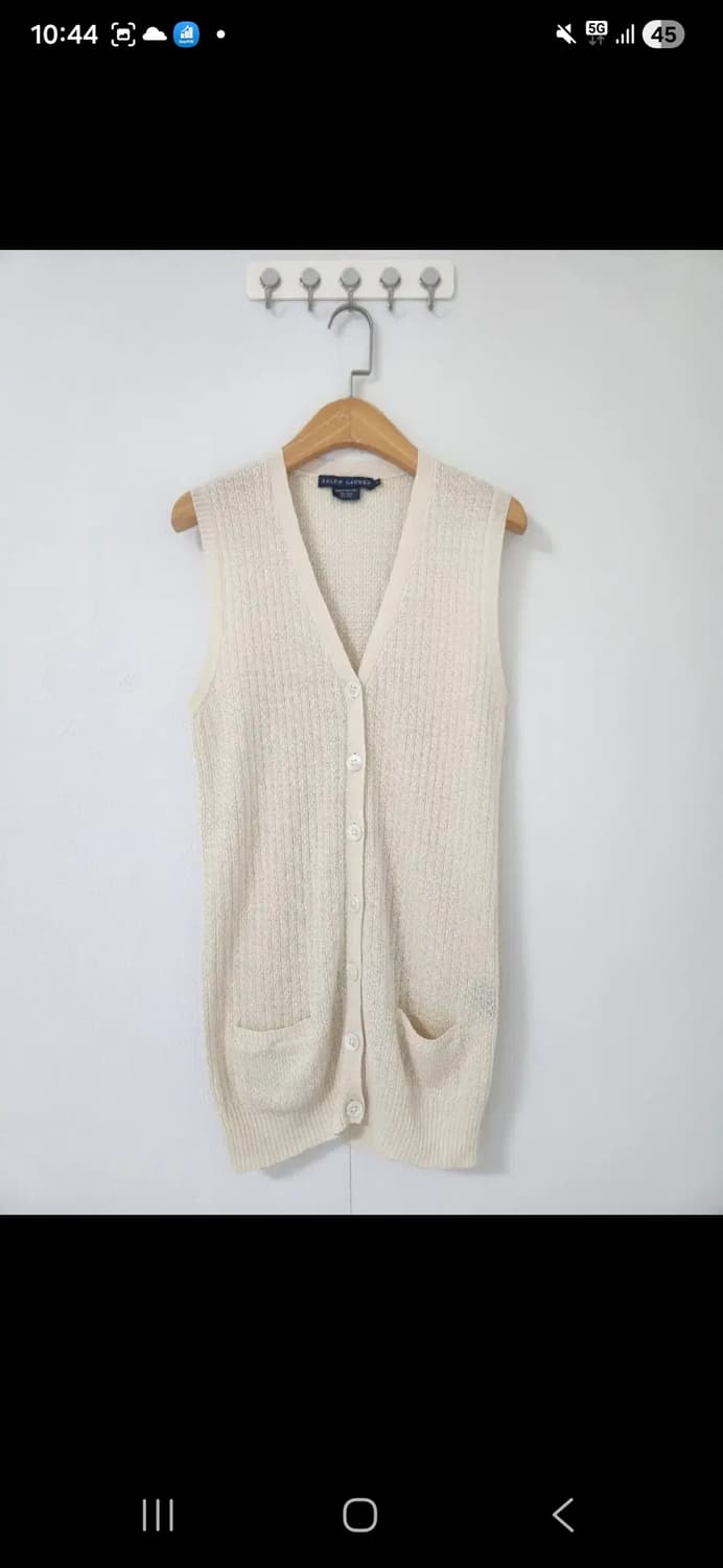 랄프로렌 린넨&실크 니트 베스트 S 상품이미지1