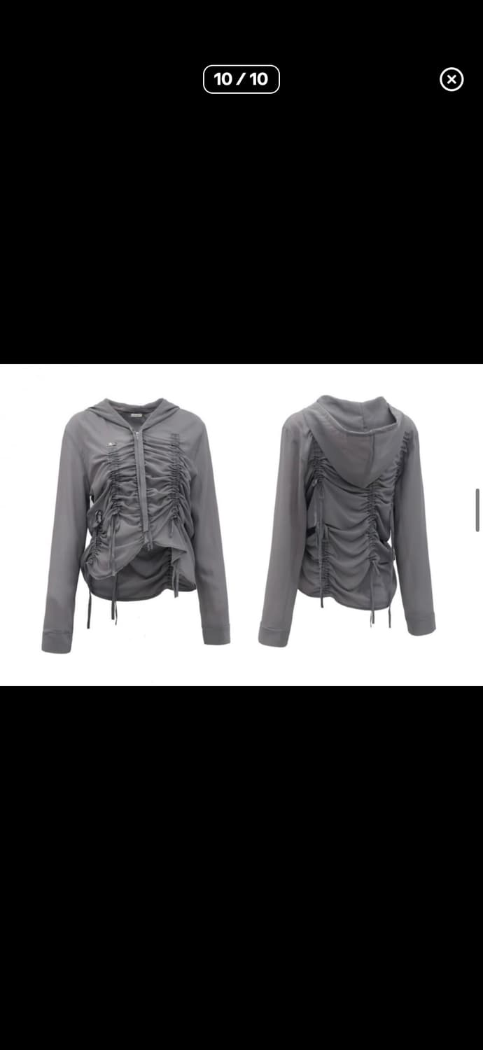 나체 셔링 쉬폰 후드집업 상품이미지4