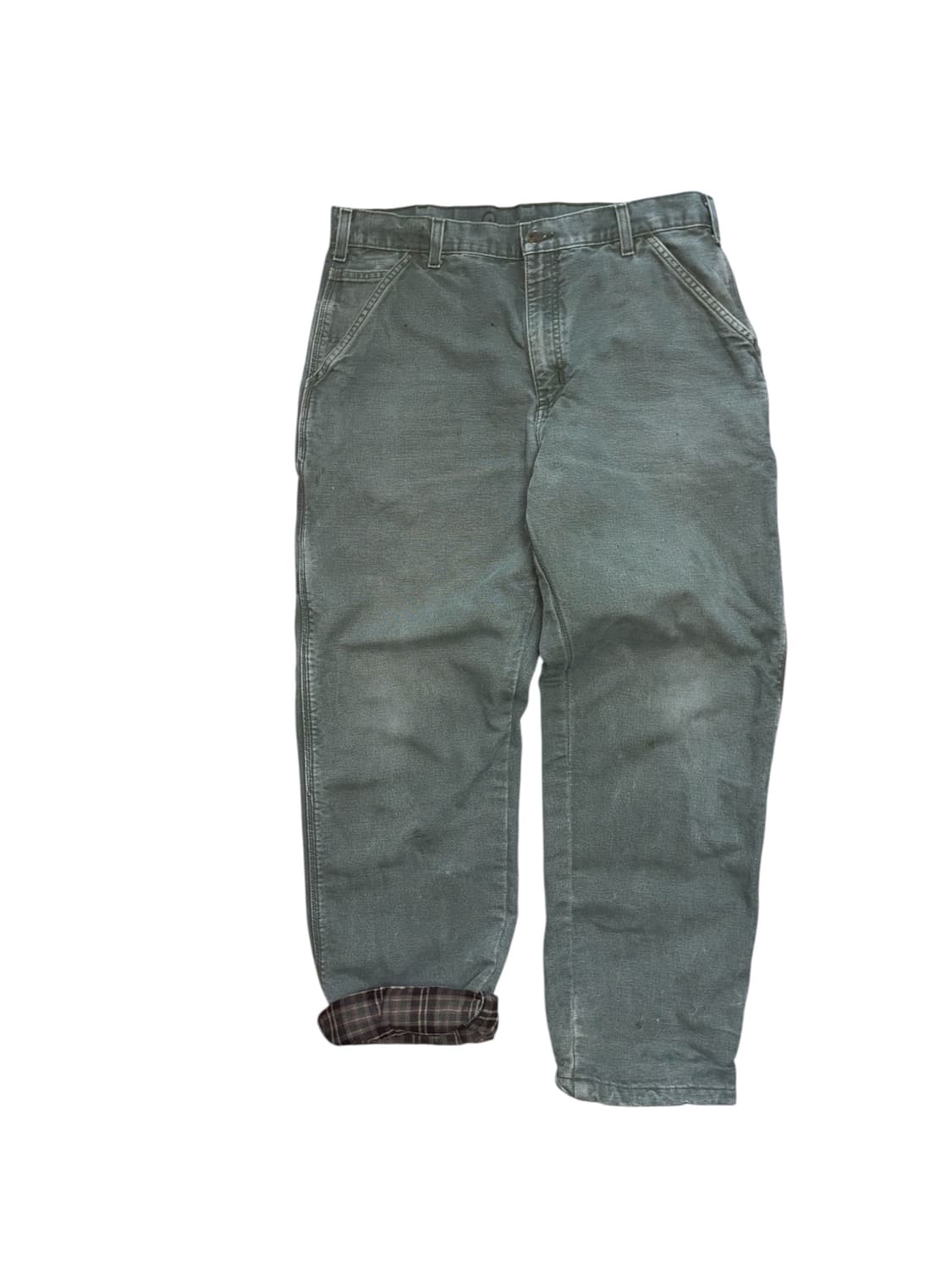 칼하트 b111 모스그린 싱글니 카펜터 워크팬츠 상품이미지4