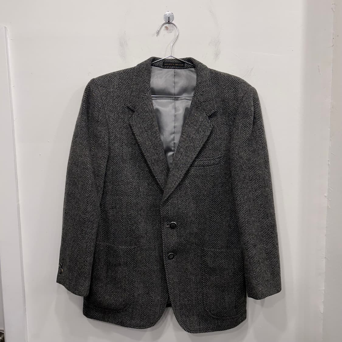 소사이어티브랜드 퓨어 울 헤링본 투버튼 블레이저 상품이미지2