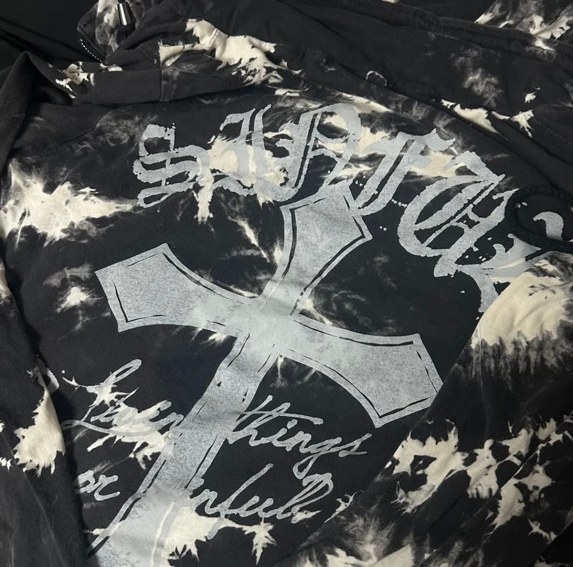 빈티지 십자가 후드집업 상품이미지1