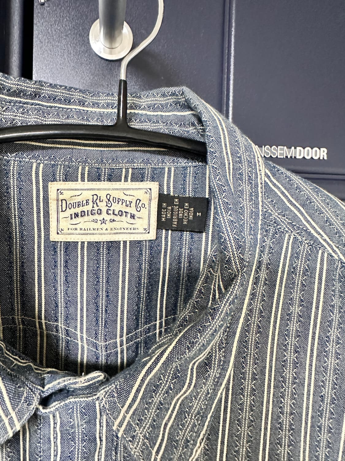 RRL 스트라이프 도비 워크셔츠 M 상품이미지4