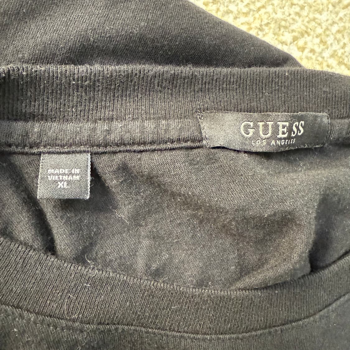 [XL] 게스 스몰패치 로고 블랙 긴팔티 1230T1 상품이미지3