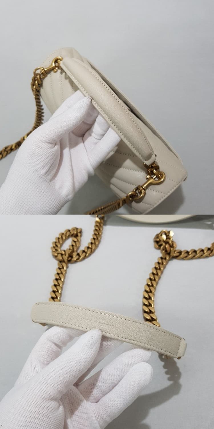 생로랑 블랑 빈티지 컬리지 모노그램 사첼백 미디움 600279 상품이미지6