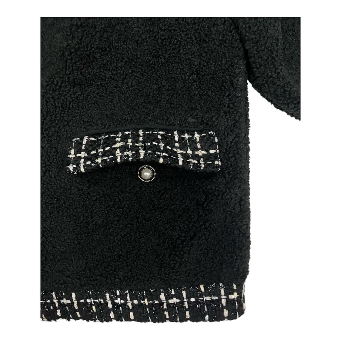 게스 블랙 진주 트위드 자켓 S 상품이미지4