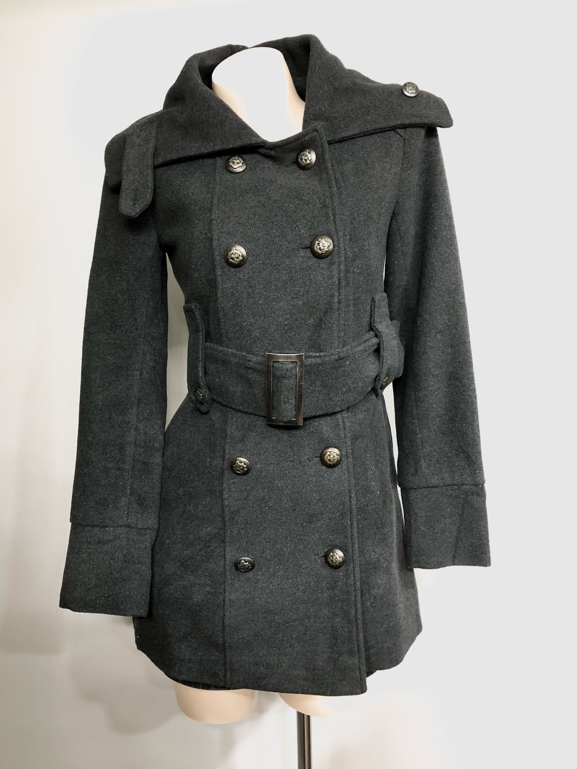 EGOIST charcoal belted coat 상품이미지2