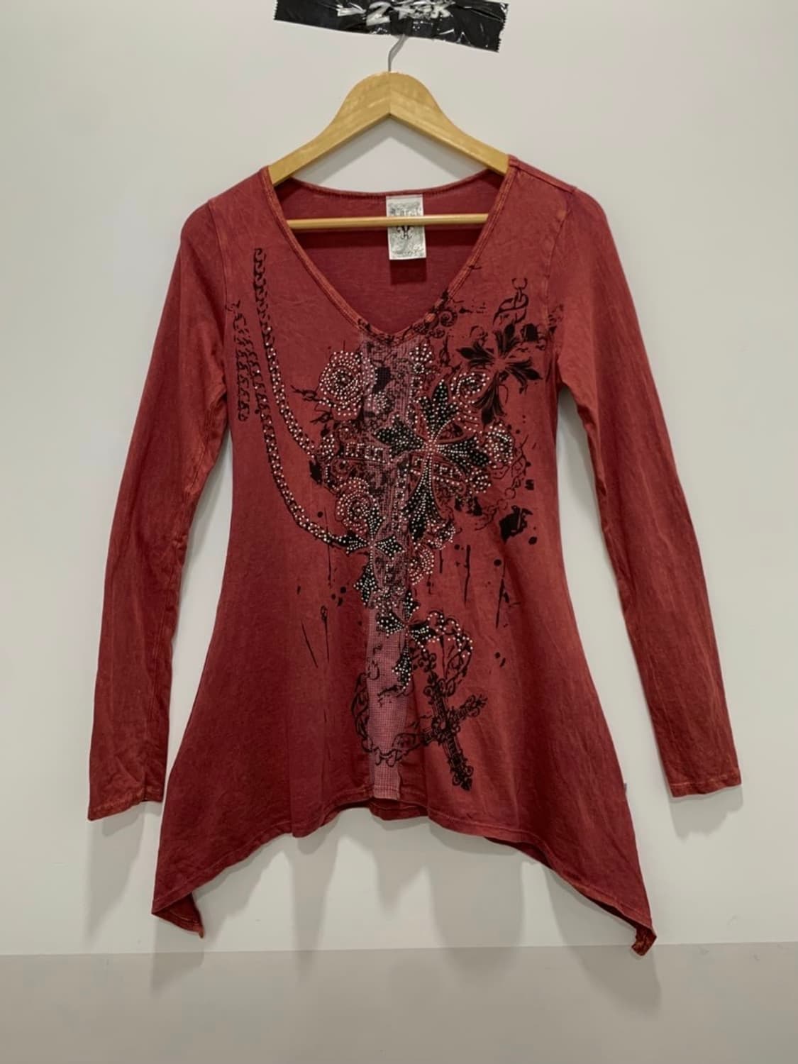 (빈티지)Vocal Apparel 스톤 디스트레스드 플레어 펑크롱슬리브 상품이미지4