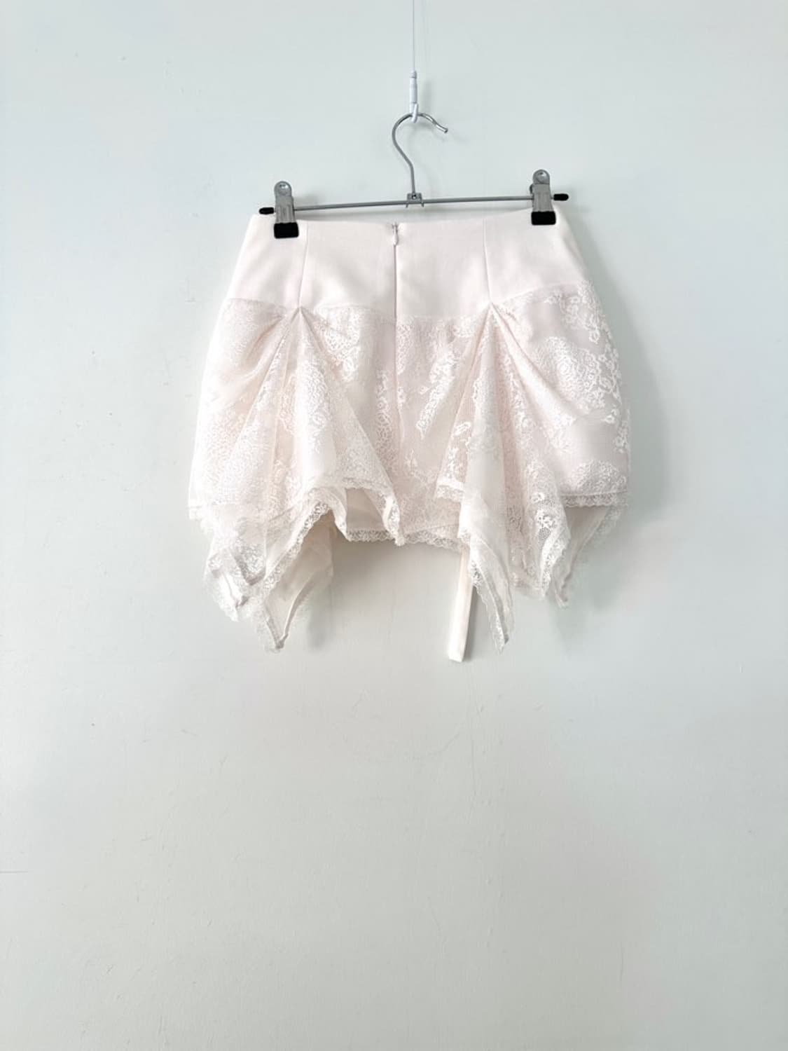 Lace strap layered skirt / pink 상품이미지3
