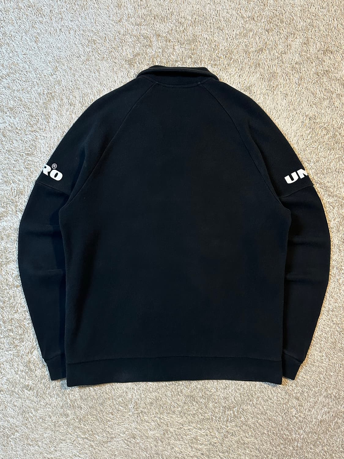 엄브로 UMBRO 사이드라인 로고 코튼 트랙 집업 자켓 블랙 상품이미지3