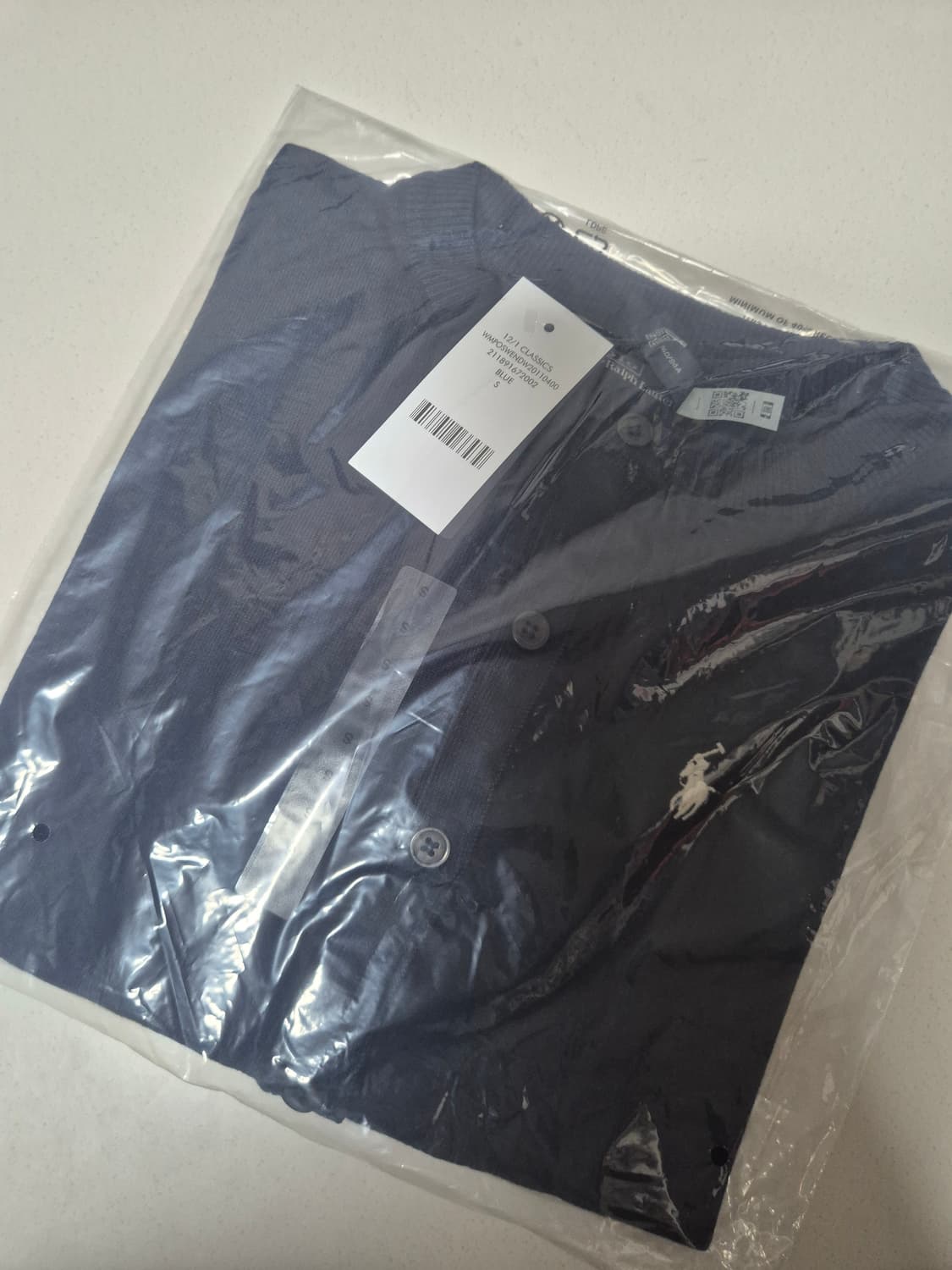 폴로 피마 곤색 가디건 S (새상품) 상품이미지1