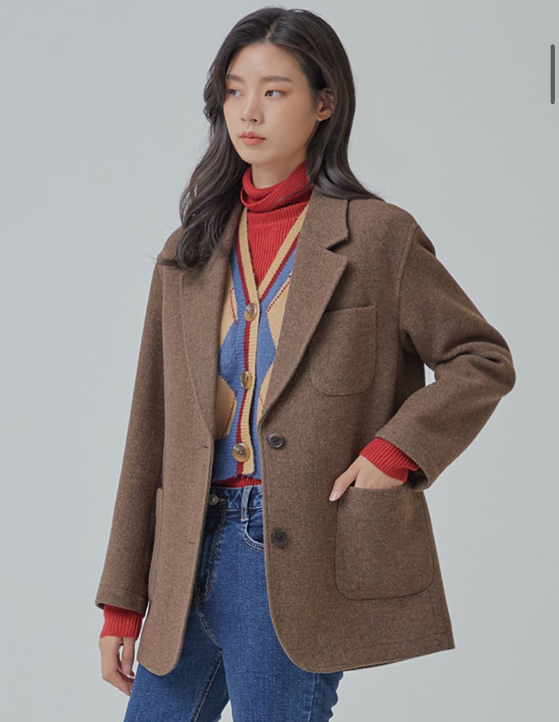 미쏘 테일러드 오버핏 싱글 자켓 s 상품이미지2