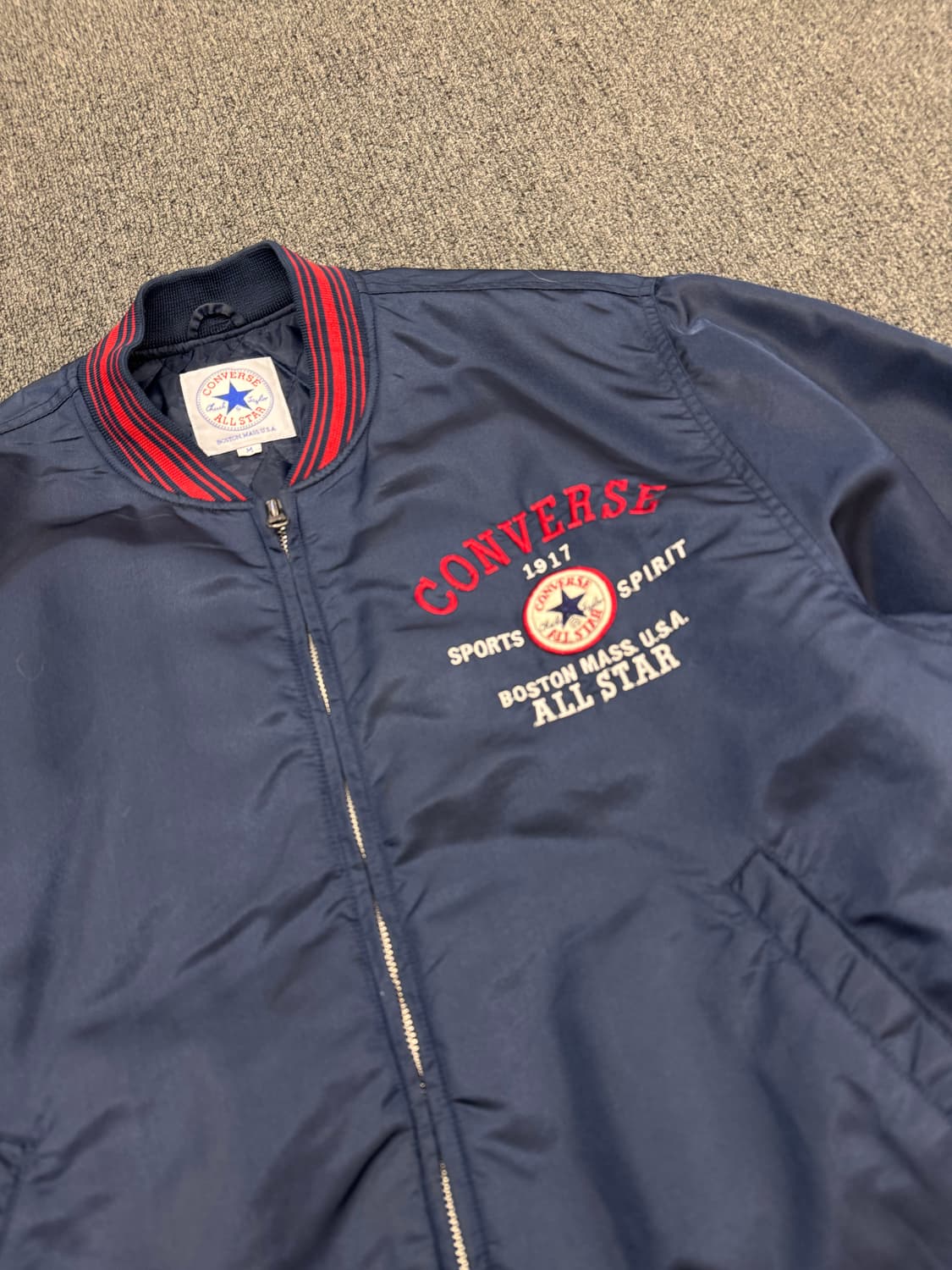 M)컨버스 빈티지 네이비 바시티 봄버 자켓 상품이미지2