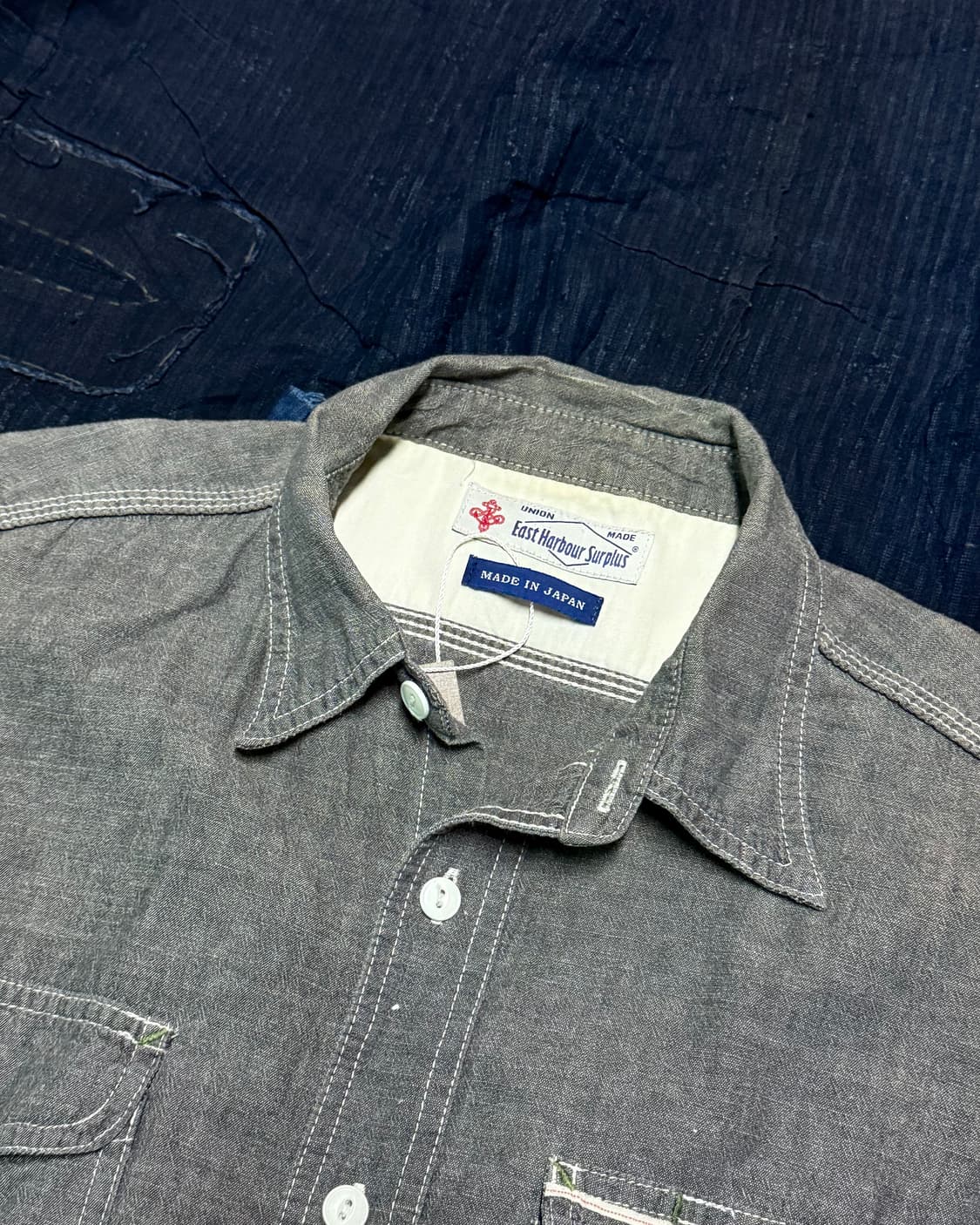 이스트하버서플러스 코튼 블랜드 투 포켓 샴브레이 셔츠 L 상품이미지2