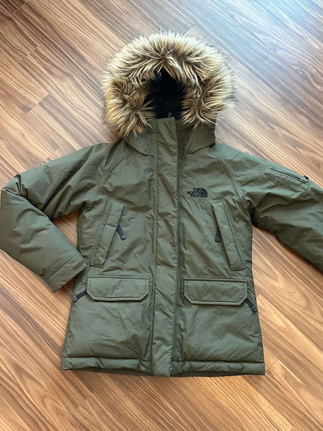 노스페이스 패딩 85(M) 카키 상품이미지3