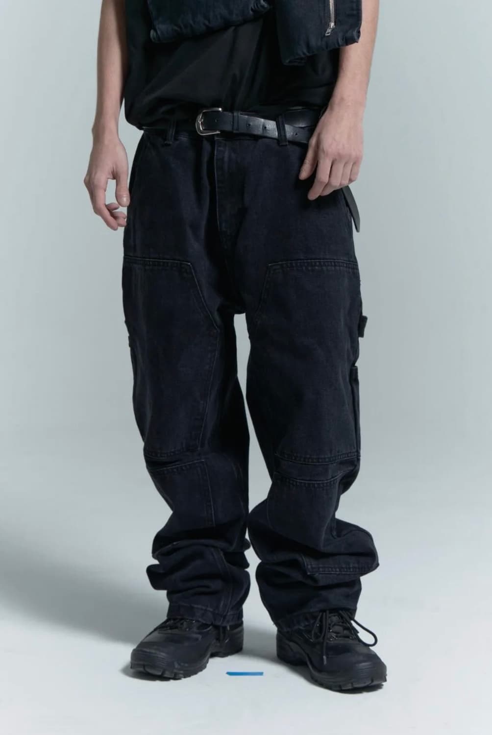 MPa DOUBLE KNEE PANTS (BLACK) 상품이미지1