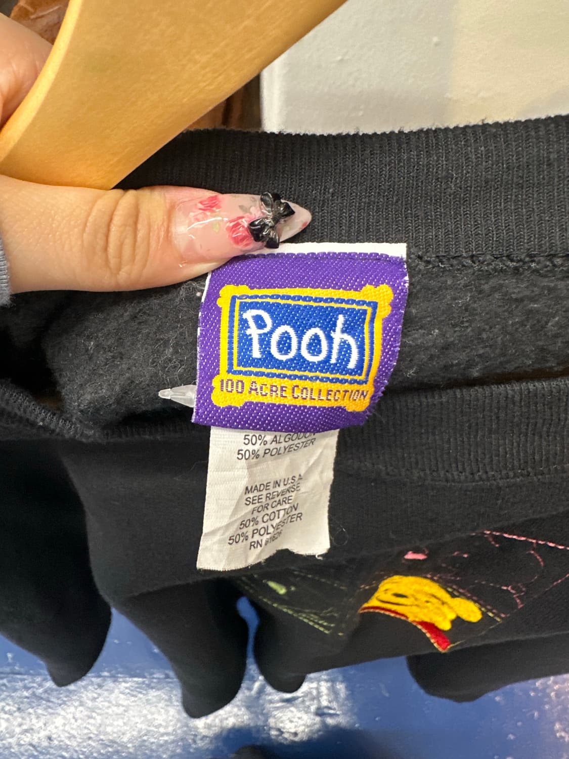 1990s usa pooh 컷오프 스웻셔츠 상품이미지6