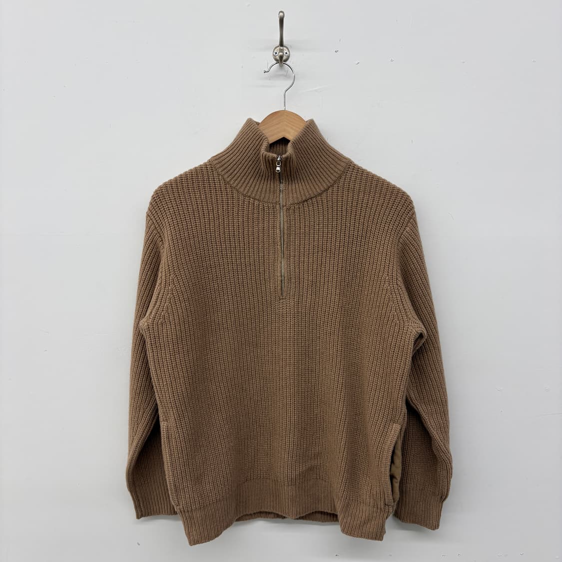 오르치발 브라운 꽈배기 하프넥 니트 여성 M 상품이미지1