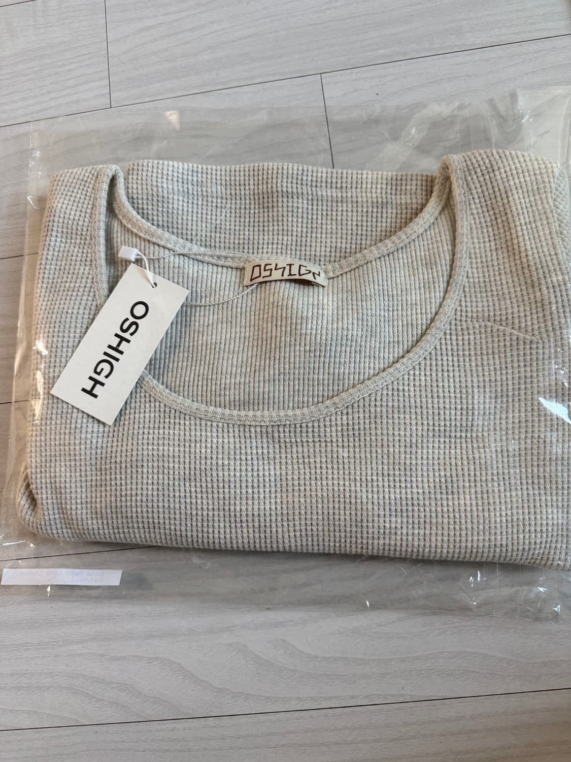 오스하이 상의 긴팔 Band Baby Long Sleeve Oatmeal 상품이미지2