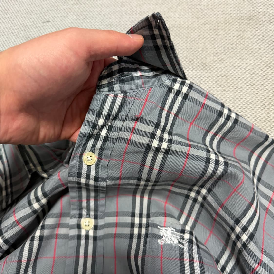 버버리 빈티지 체크 긴팔 셔츠 상품이미지4