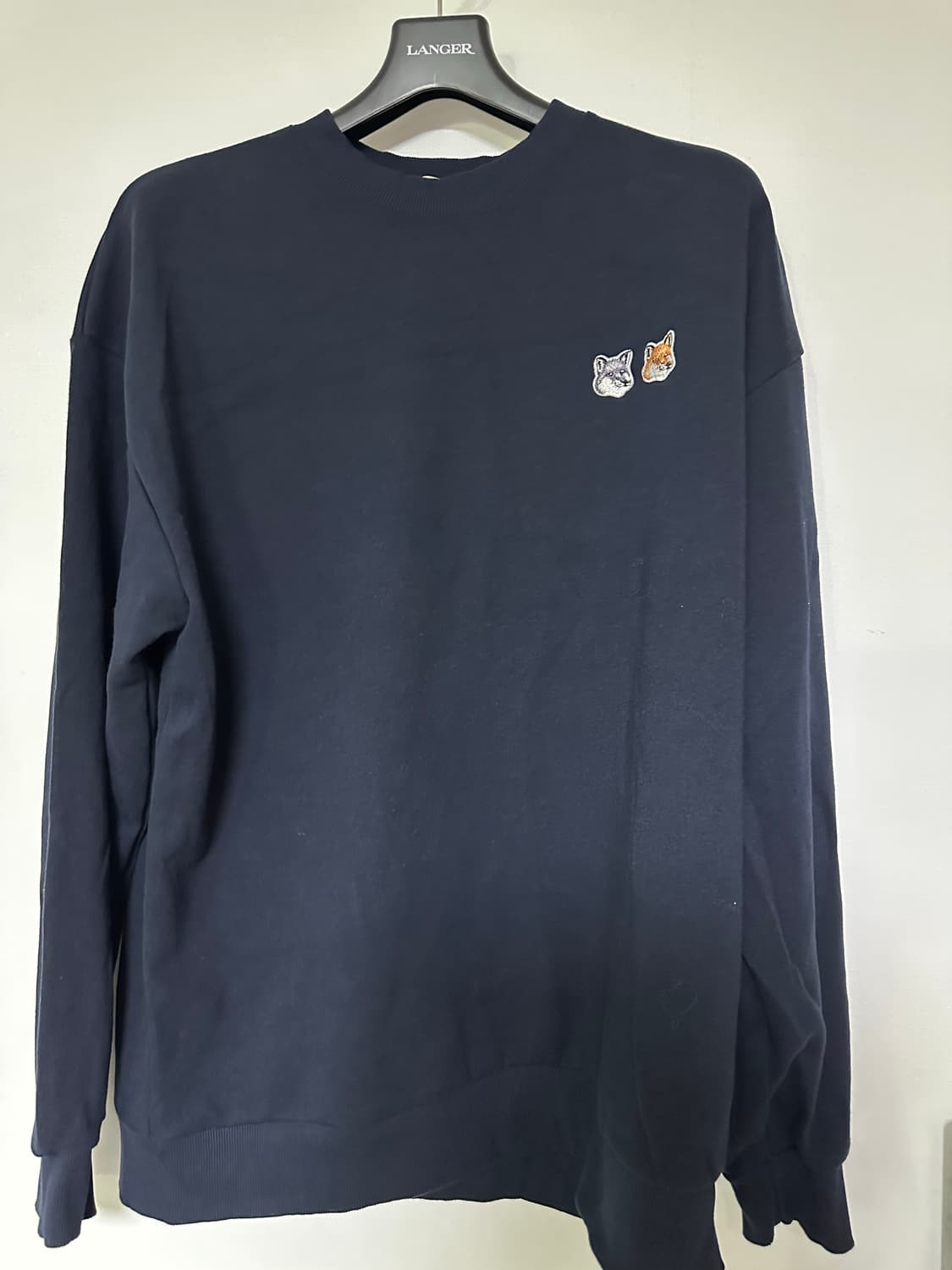 메종키츠네 더블 폭스 패치 맨투맨 상품이미지1