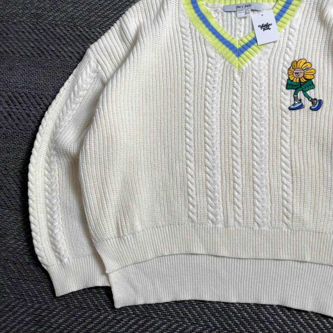 쥬시쥬디 케이블 아이보리 스웨터 니트y 4035 상품이미지4
