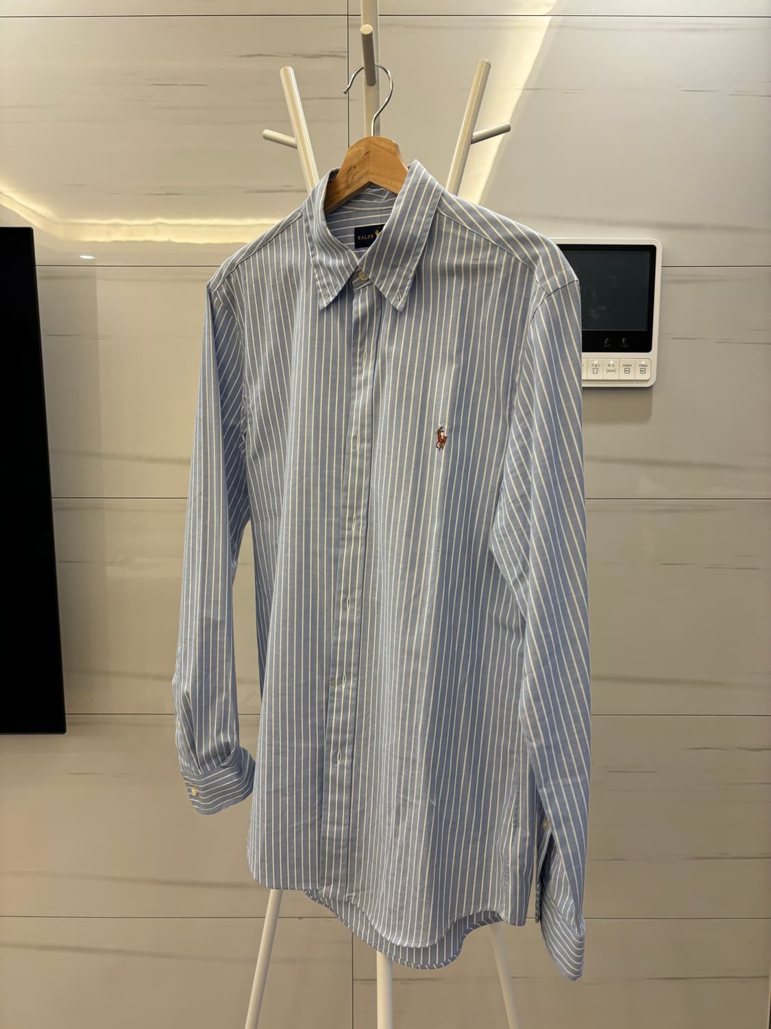 폴로 랄프로렌 스카이 블루 스트라이프 셔츠 M 상품이미지2