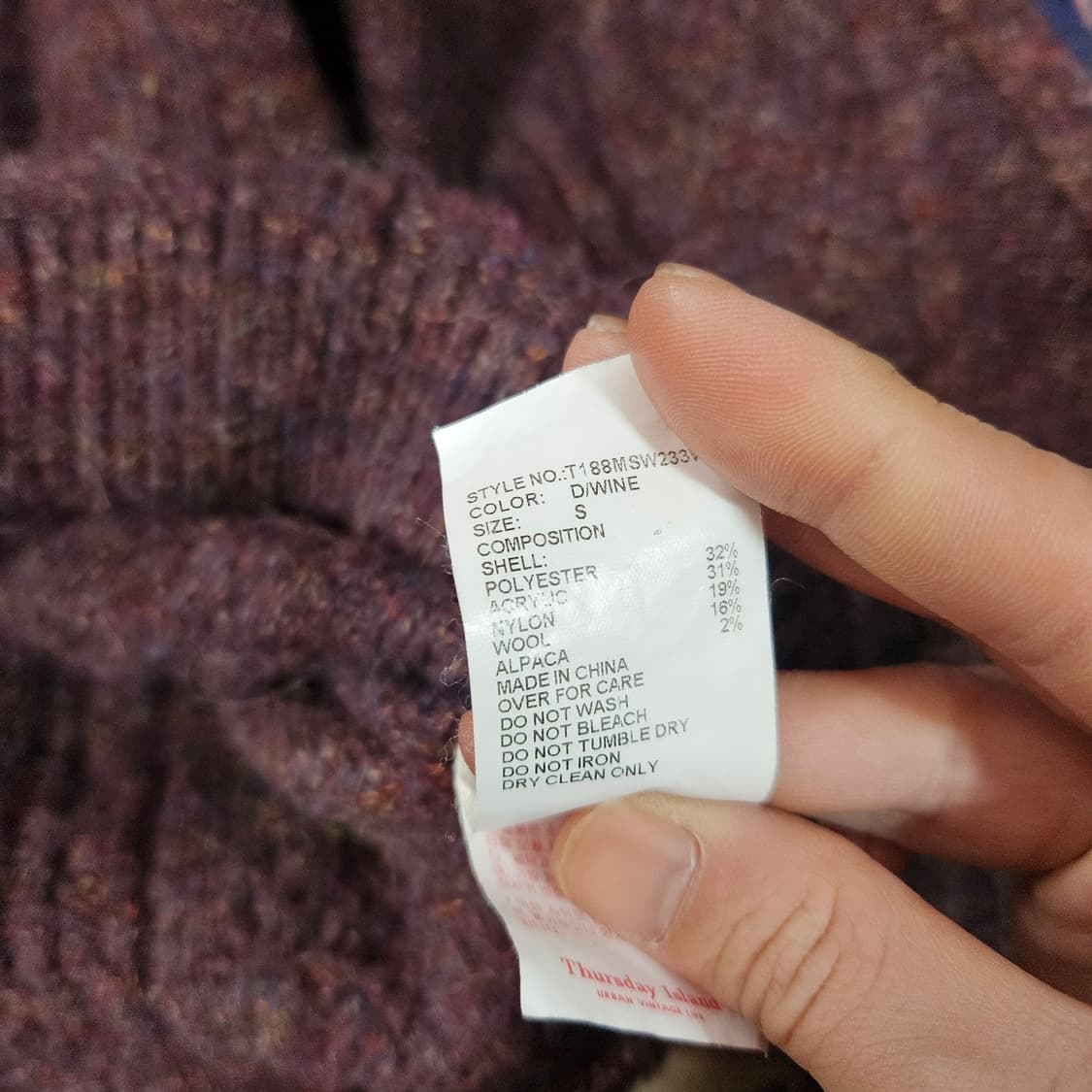 써스데이아일랜드 알파카 플라워 자수 스웨터 니트 상품이미지7