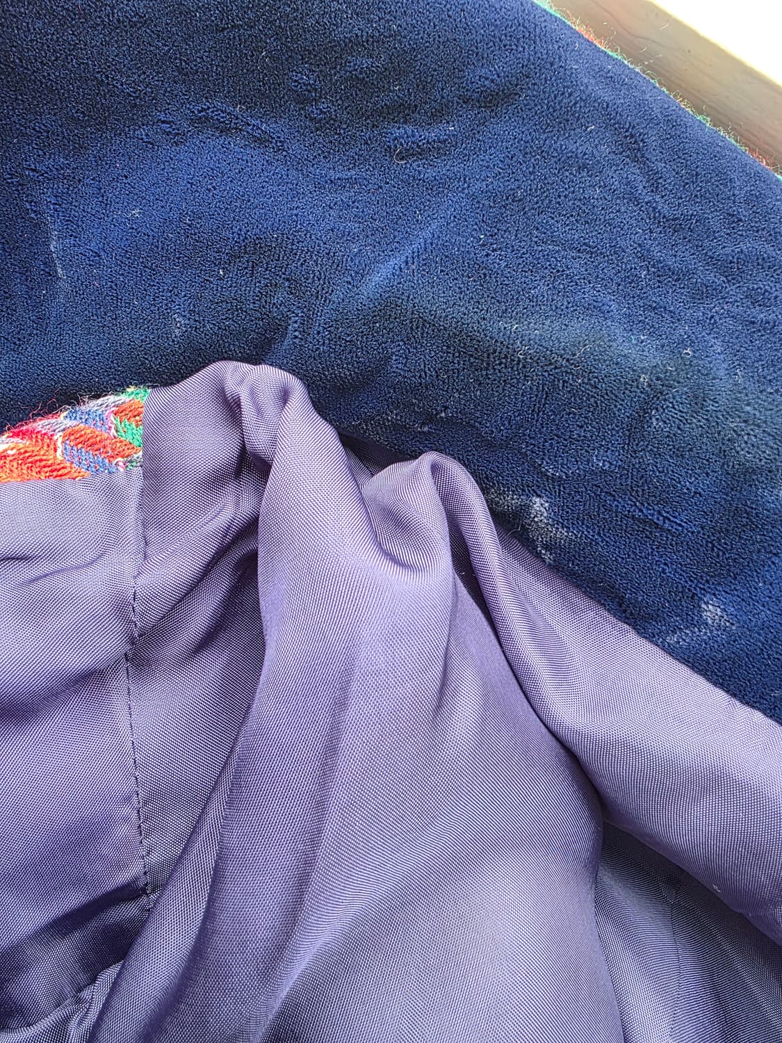 벨벳 배색 카라 보카시 체크 트위드 자켓 상품이미지7