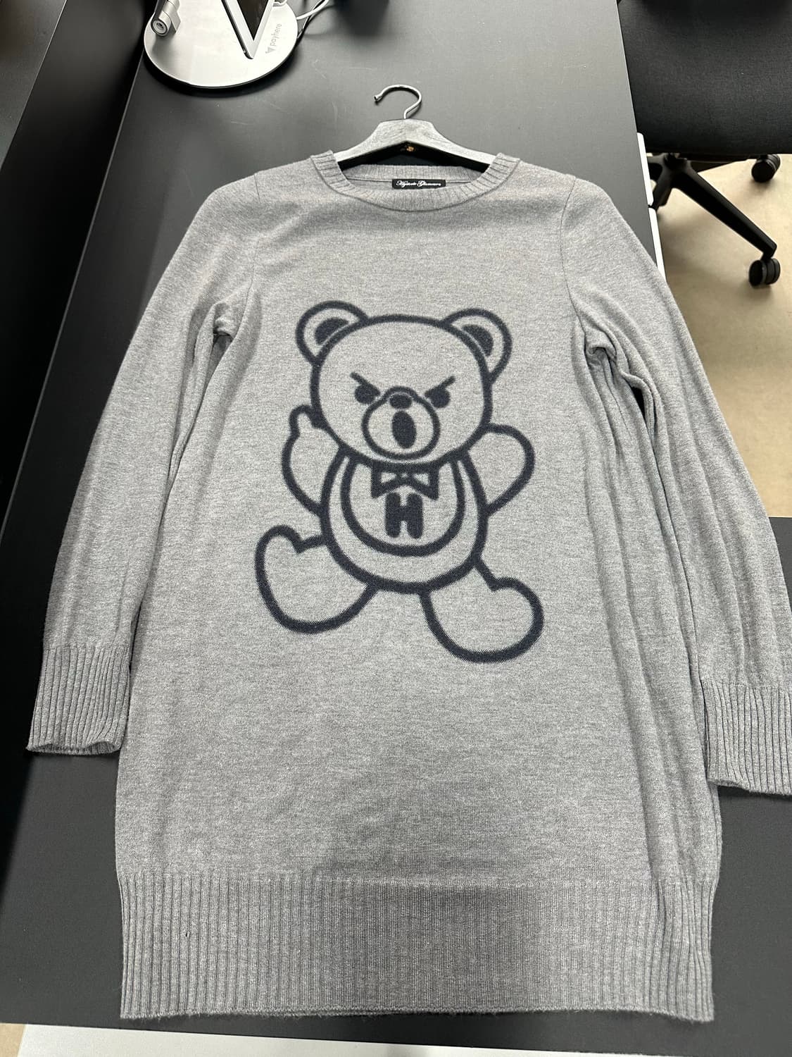 히스테릭글래머 퍽베어 빅로고 크루넥 니트 상품이미지6