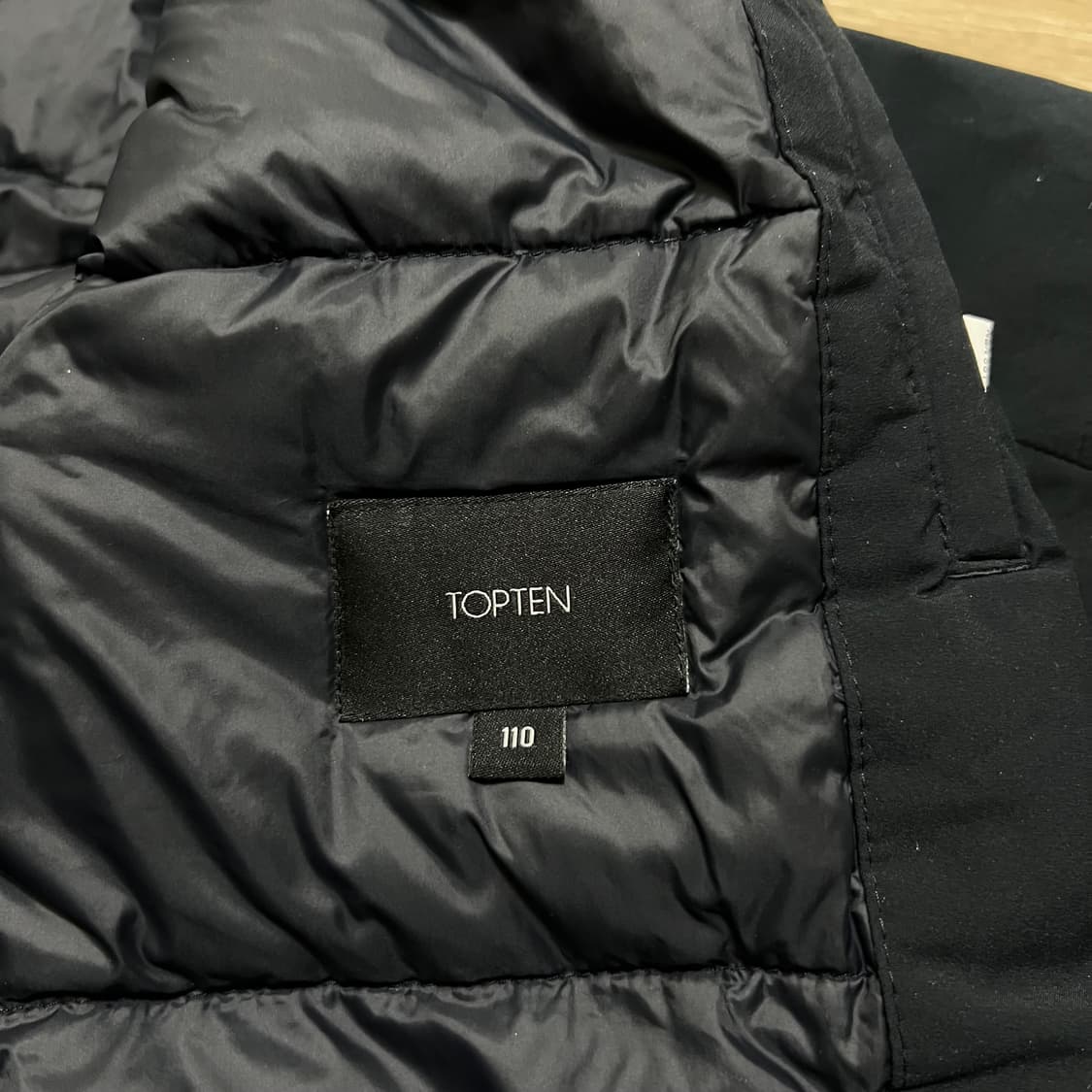 탑텐 덕다운 스탠드넥 미디엄 패딩 코트 [네이비] 2XL/110 상품이미지4