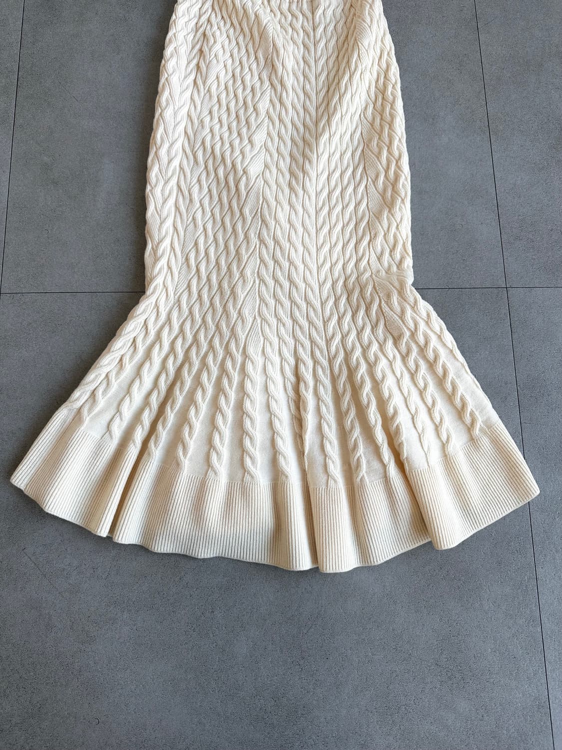 알렉산더 맥퀸 케이블 니트 플레어 스커트 상품이미지3