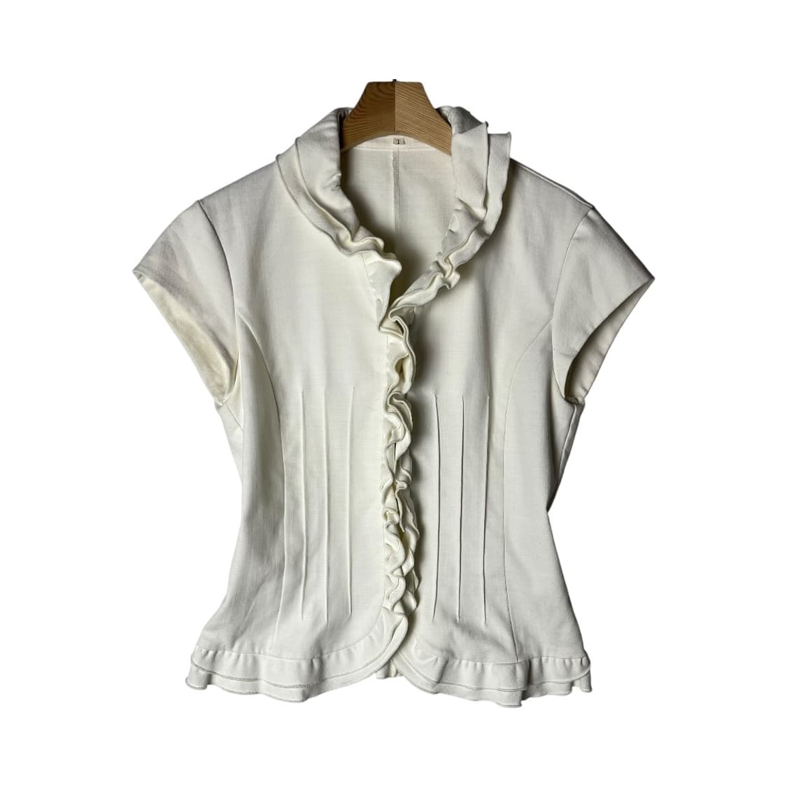 [Naracamic] 나라카미체 러플 반소매 블라우스 탑 상품이미지1