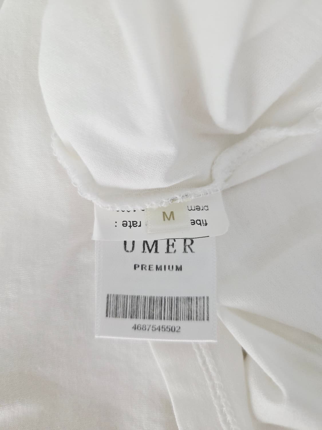 UMER 유메르 프리미엄 베이직 라운드넥 반팔 티셔츠 화이트 상품이미지5