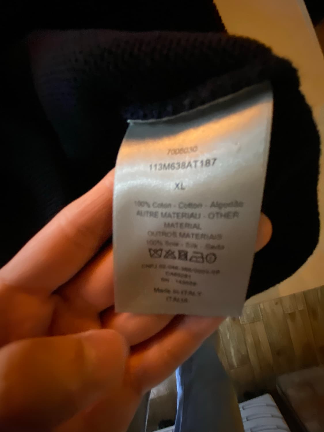 디올 오블리크 인서트 니트 사이즈 XL 상품이미지6