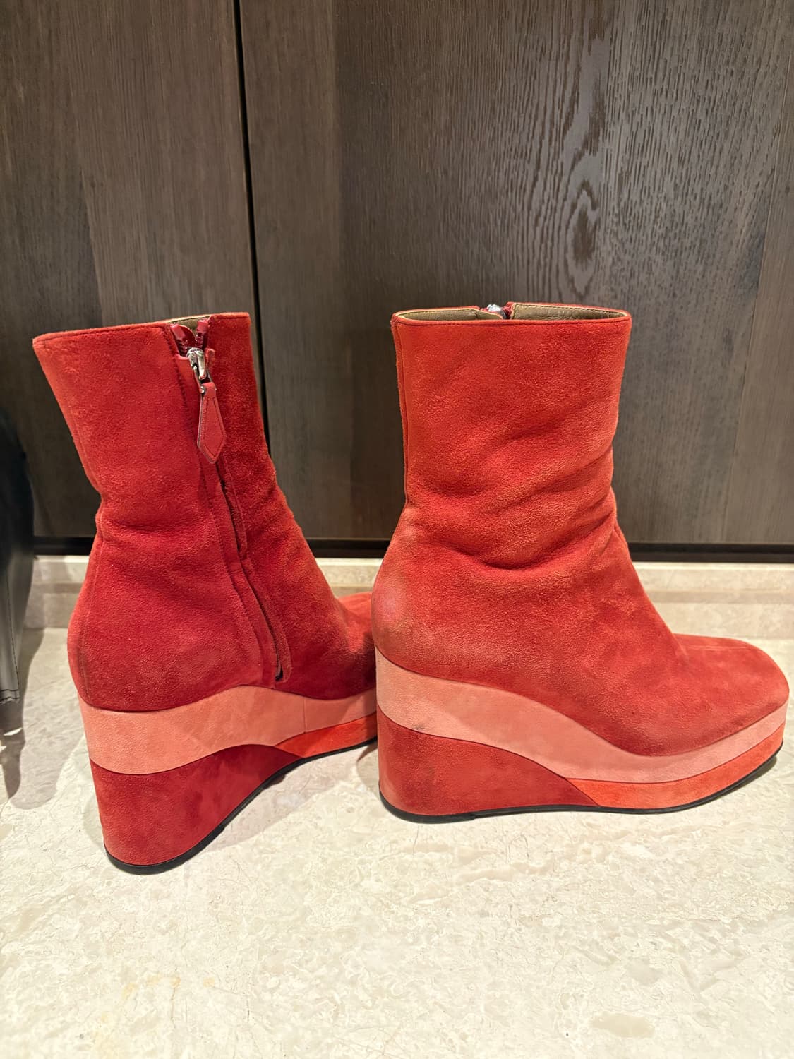 에르메스 스웨이드 플랫폼 앵클 부츠 / 정품 상품이미지4