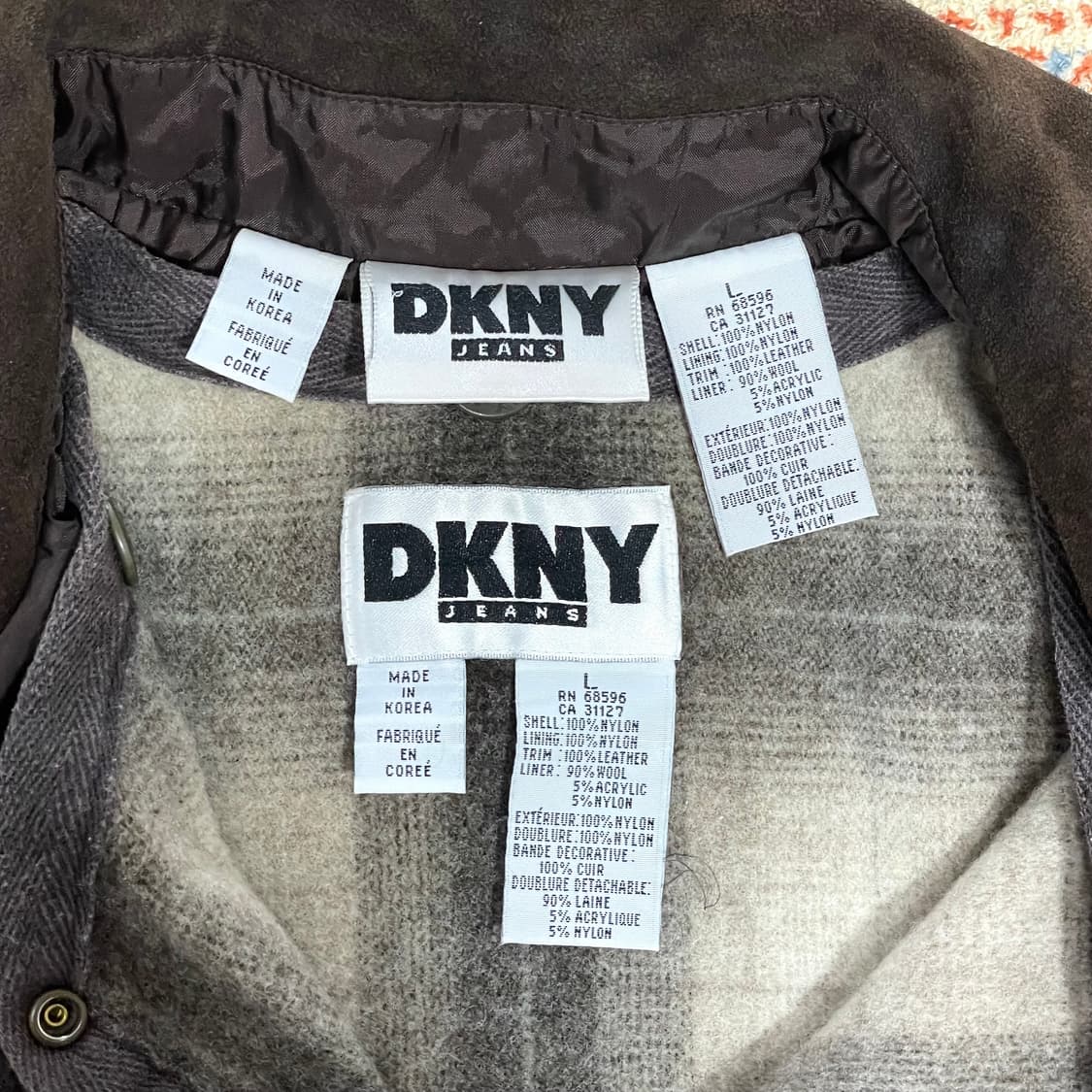 DKNY 브라운 내피포함 야상 롱 점퍼 남성L 상품이미지4
