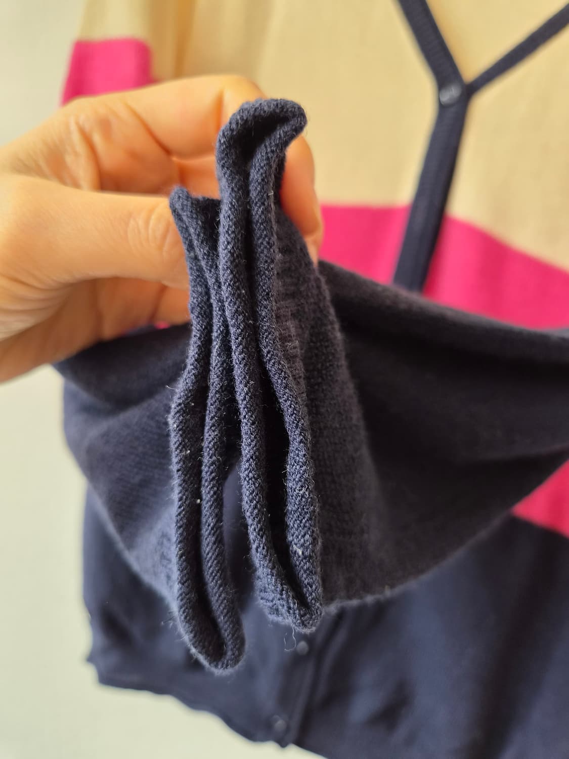 라코스테 여성 울100배색가디건 36가디건 상품이미지5